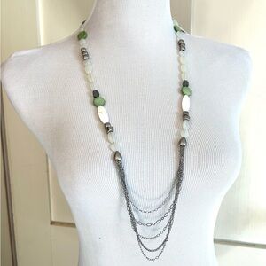 Host pick! NWT Lia sophia "Freshwater" 32-35" necklace, genuine mother-of-pearl